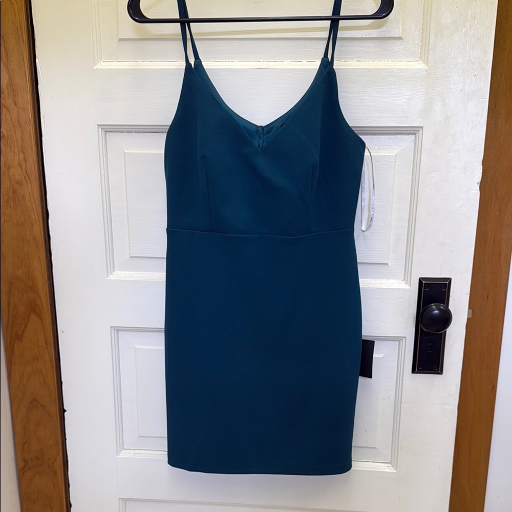 Lulu's Blue Sheath Spaghetti Strap Mini Dress Brand new tags still on